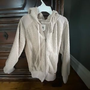 Fuzzy zip up hoodie